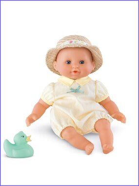 NIB Corolle Bath Toy Fresh Rivera Doll w/Hat * Bath Duck 12"-30cm New in Box